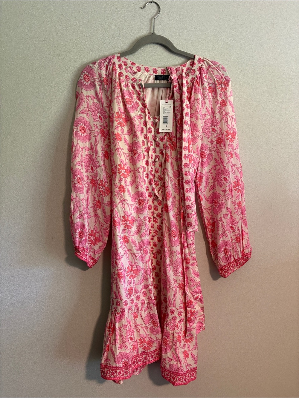 Vineyard Vines Pink and Cream Floral Tunic Dress